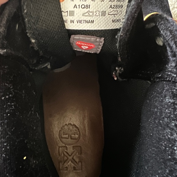 Timberland x Off-White Virgil Abloh (Mens 12) 6” Boot Black Velvet Limited Rare - Picture 4 of 9